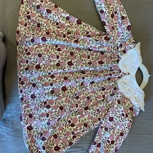 ZARA girl fall dress with eyelet collar